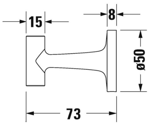 Duravit Starck T håndklædekrog - Krom Duravit Starck T håndklædekrog - Krom