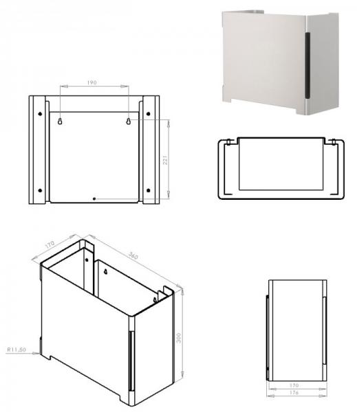 Cool Line papirkurv - Matb&oslash;rstet rustfri st&aring;l