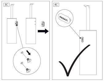 Pressalit Style toiletbørste t/væg eller gulv - Messing/hvid Pressalit Style toiletbørste t/væg eller gulv - Messing/hvid