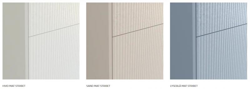 Dansani Mido+ Classic 81 m&oslash;bels&aelig;t m/Amber vask og 2 skuffer - Striber/mat sand