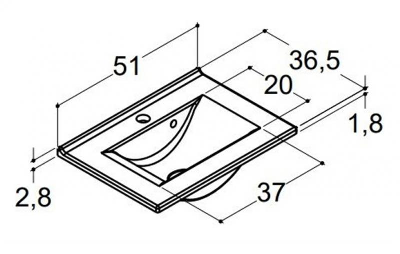 Dansani Mido+ 51 mini møbelpakke - Mat hvid højrehængslet Dansani Mido+ 51 mini møbelpakke - Mat hvid højrehængslet