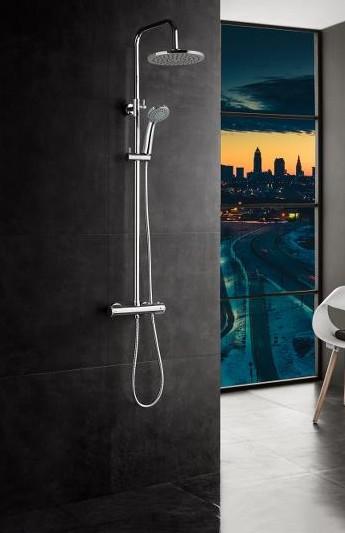 Nortiq komplet brusesystem &Oslash;22 - Krom