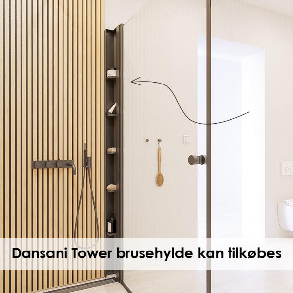 Dansani Match A+D 70x90 brusehj&oslash;rne - Klar glas/mat sort