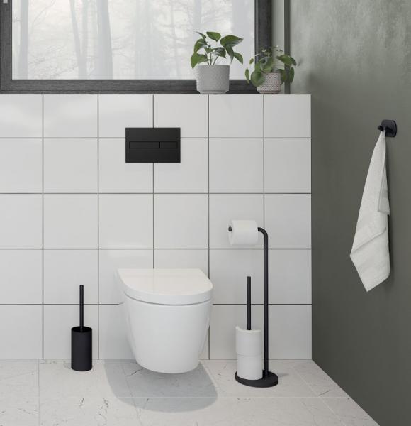 Beslagsboden toiletb&oslash;rste t/gulv - Mat sort
