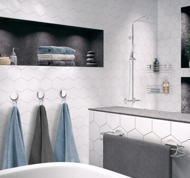 Beslagsboden Puck selvkl&aelig;bende enkelkrog - Krom