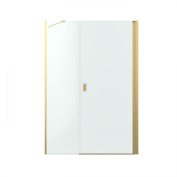 Strømberg Noma 45 svingdør m/sidepanel 1000mm - Højre - Børstet messing Strømberg Noma 45 svingdør m/sidepanel 1000mm - Højre - Børstet messing