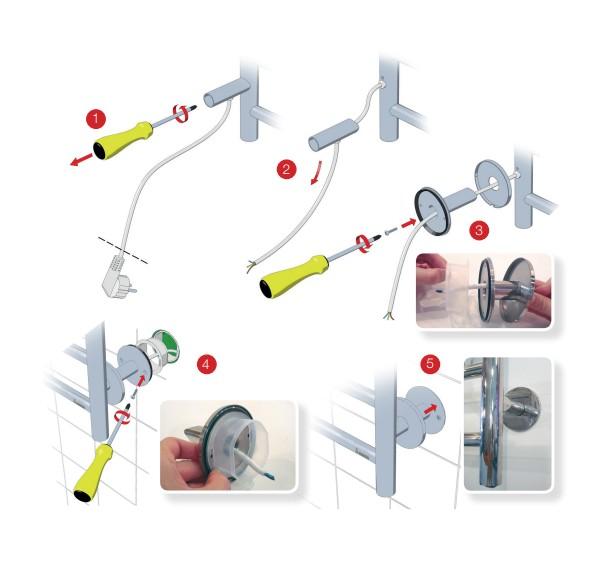 Smedbo Dry håndklædetørrer til el - 172 cm - Mat sort Smedbo Dry håndklædetørrer til el - 172 cm - Mat sort