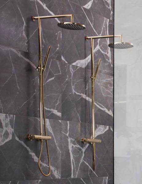 Cassøe Lago komplet brusesystem Ø250 - Poleret messing Cassøe Lago komplet brusesystem Ø250 - Poleret messing