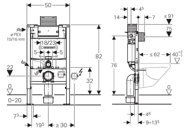 Grohe Essence Rimless toiletpakke inkl. sæde m/soft-close, lav cisterne og krom betjening Grohe Essence Rimless toiletpakke inkl. sæde m/soft-close, lav cisterne og krom betjening