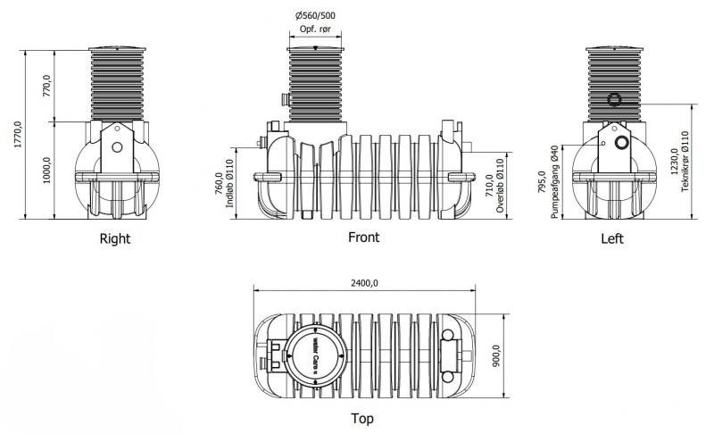 Watercare komplet regnvandsanl&aelig;g til have 1200L
