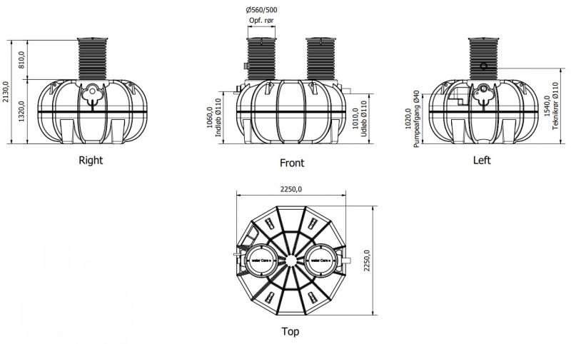 Watercare komplet regnvandsanl&aelig;g til have 3300L
