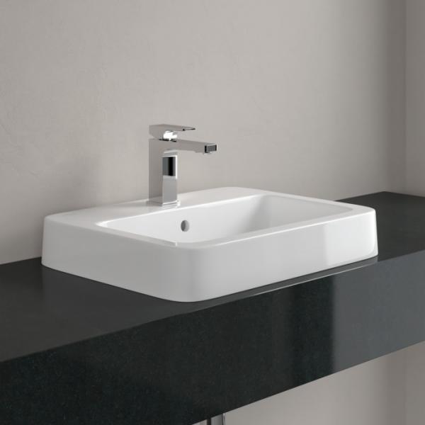 V&B Architectura 55 håndvask t/nedfældning - 1/3 hanehuller V&B Architectura 55 håndvask t/nedfældning - 1/3 hanehuller