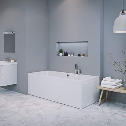 Strømberg Quantum badekar t/indbygning - 160 x 70 - 1 ryglæn Strømberg Quantum badekar t/indbygning - 160 x 70 - 1 ryglæn