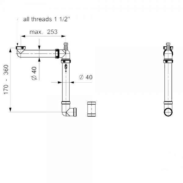 Lavabo Panama pladsbesparende vandl&aring;s til k&oslash;kkenvask