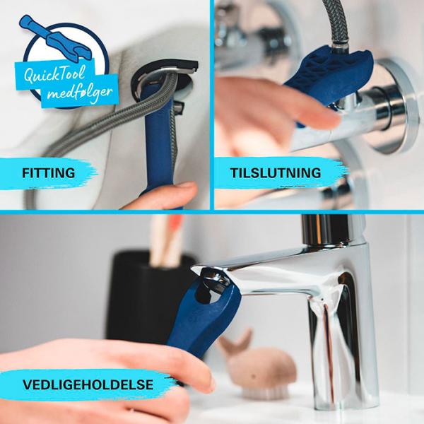 Grohe Start S håndvaskarmatur m/koldstart og push open bundventil - Mat sort Grohe Start S håndvaskarmatur m/koldstart og push open bundventil - Mat sort
