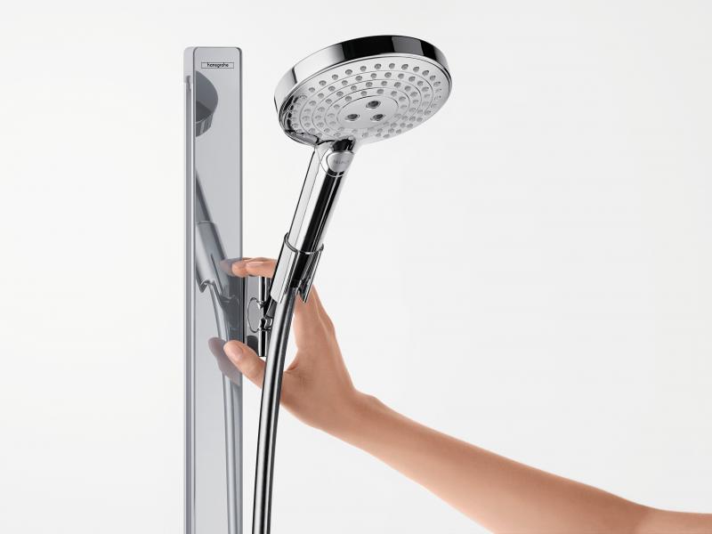 hansgrohe Raindance Select S Brusers&aelig;t 120 3jet m/bruserstang 90 cm og s&aelig;besk&aring;l - Hvid/krom