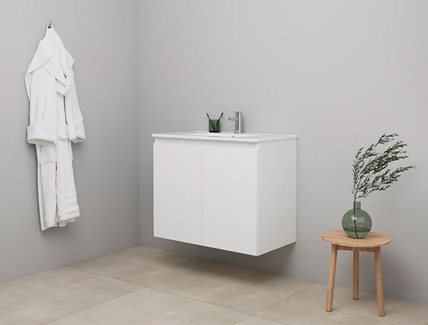 Sanibell Online 81 møbelsæt m/grebsfri låger - Mat hvid Sanibell Online 81 møbelsæt m/grebsfri låger - Mat hvid