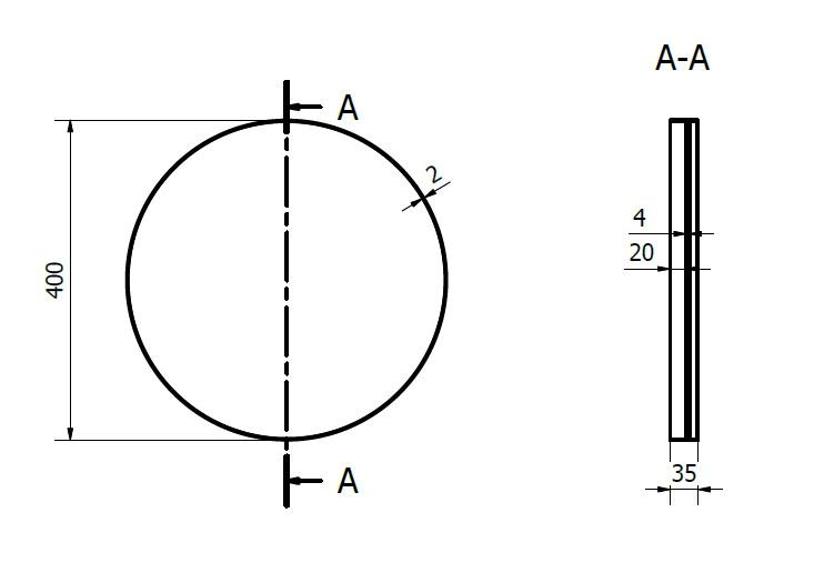Sanibell Ink SP15 rundt spejl m/ramme &Oslash;40 - B&oslash;rstet mat guld