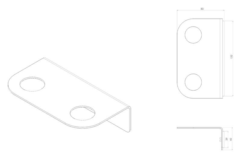 Toni Copenhagen dobbelt s&aelig;beholder t/v&aelig;g - &AElig;gte messing