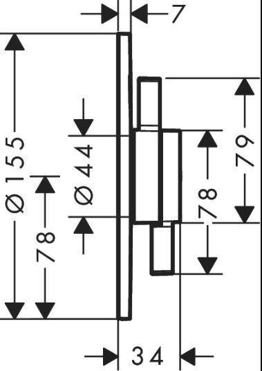 hansgrohe DuoTurn Tecturis komplet badekararmatur t/indbygning - Børstet bronze hansgrohe DuoTurn Tecturis komplet badekararmatur t/indbygning - Børstet bronze