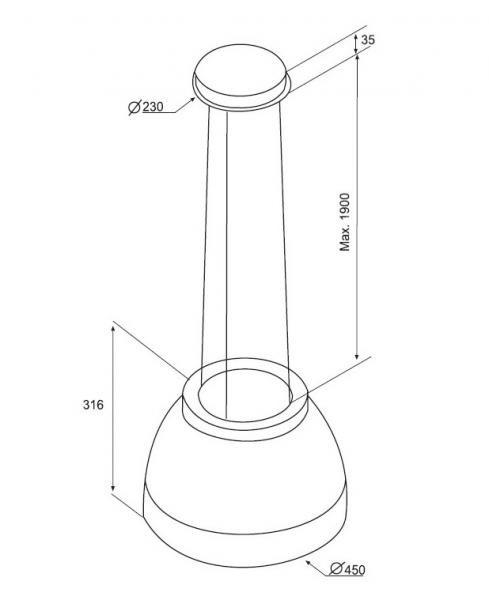 Eico Luna N - Link-2 frithængende wirehængt emhætte - Sort Eico Luna N - Link-2 frithængende wirehængt emhætte - Sort