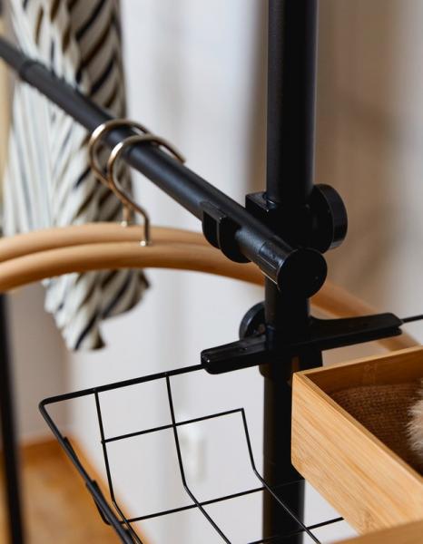 Wenko Hercules teleskopsystem til garderobe Duo 164-215 cm - Sort