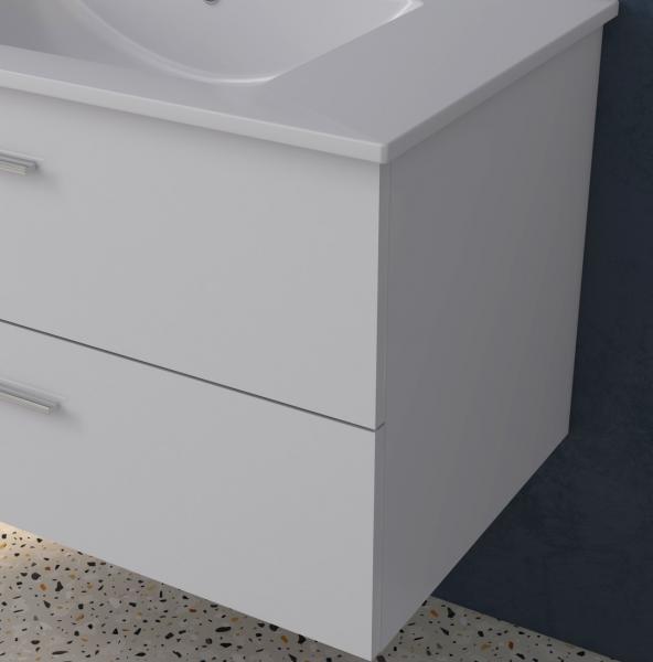 Nortiq Bergamo 61 m&oslash;belpakke inkl spejl - Mat hvid