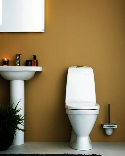 Gustavsberg Nautic 1500 toilet m/Hygienic Flush, C+ og s&aelig;de