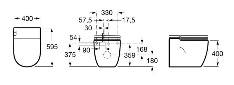 Roca Meridian In-Tank gulvst&aring;ende toilet m/indbygget cisterne