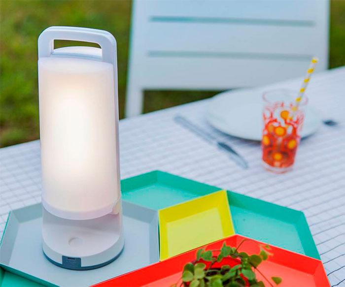 Lutec Dragonfly Solar bordlampe m/solceller - Hvid