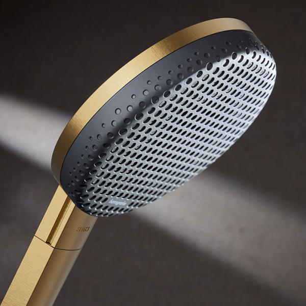 hansgrohe Raindance Alive Q Showerpipe 200/340 1jet m/ShowerSelect Comfort og EcoSmart - B&oslash;rstet bronze