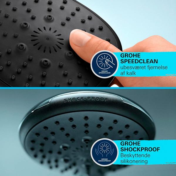 Grohe Vitalio Comfort 110 bruses&aelig;t 2 sprays inkl. brusehylde