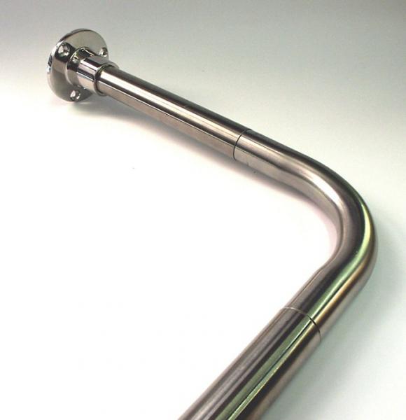 Van Der P Forh&aelig;ngstang 100x200cm m/2 v&aelig;gflanger - Rustfri st&aring;l