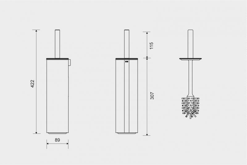 Unidrain ReFrame toiletbørste til gulv - Kobber Unidrain ReFrame toiletbørste til gulv - Kobber
