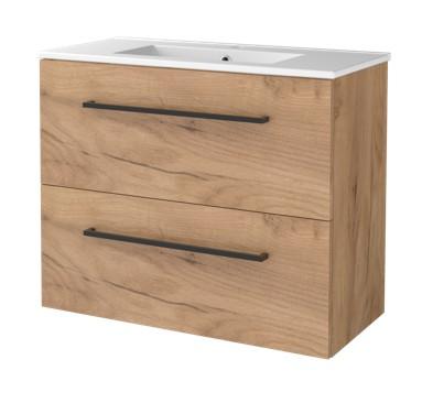 Sanibell Basicline mini møbelsæt 80 m/greb - Whiskey eg Sanibell Basicline mini møbelsæt 80 m/greb - Whiskey eg