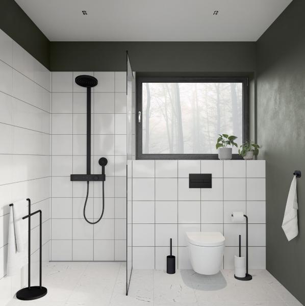 Beslagsboden tilbehørspakke til toilet t/gulv - Hvid Beslagsboden tilbehørspakke til toilet t/gulv - Hvid