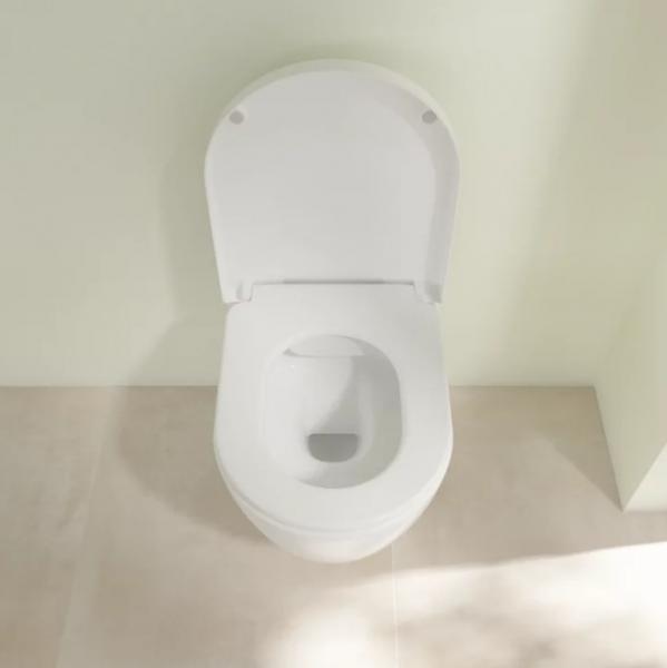 Villeroy & Boch Avento Rimless v&aelig;gh&aelig;ngt toilet inkl. s&aelig;de - Hvid