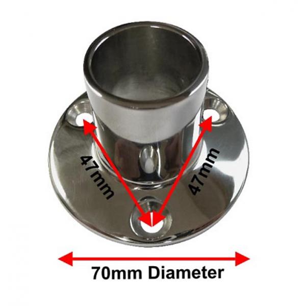 Van Der P Forh&aelig;ngstang 100x100cm m/2 v&aelig;gflanger - Rustfri st&aring;l