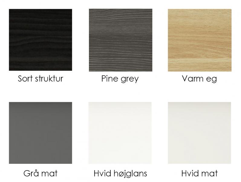 Dansani Mido+ 60 m&oslash;bels&aelig;t m/Capella h&aring;ndvask i antracit - Hvid mat