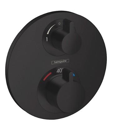 Hansgrohe Ecostat Round komplet brusesystem til indbygning - Mat sort Hansgrohe Ecostat Round komplet brusesystem til indbygning - Mat sort