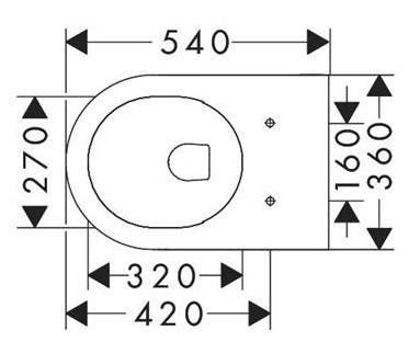hansgrohe EluPura S v&aelig;gh&aelig;ngt toilet m/SmartClean u/s&aelig;de