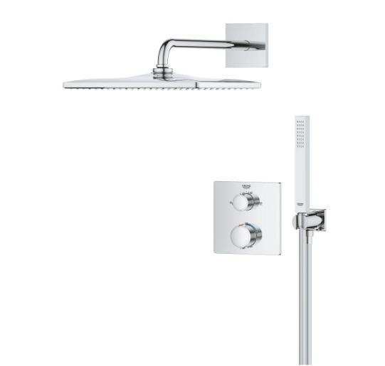 Grohe Precision Cube 310 komplet brusesystem til indbygning - Krom Grohe Precision Cube 310 komplet brusesystem til indbygning - Krom
