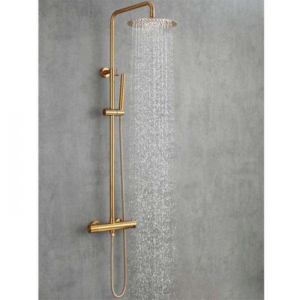 Lavabo Studio og Mira RS komplet pakke til badeværelset - Børstet messing PVD Lavabo Studio og Mira RS komplet pakke til badeværelset - Børstet messing PVD