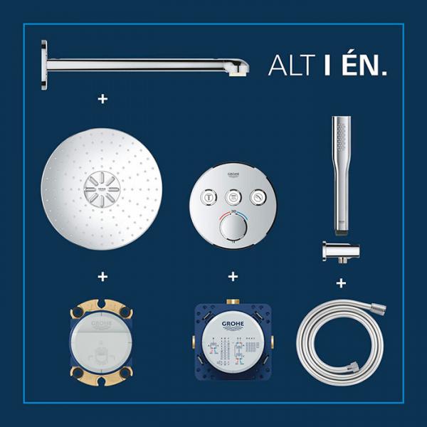 Grohe Precision SmartControl 310 komplet brusesystem til indbygning Grohe Precision SmartControl 310 komplet brusesystem til indbygning