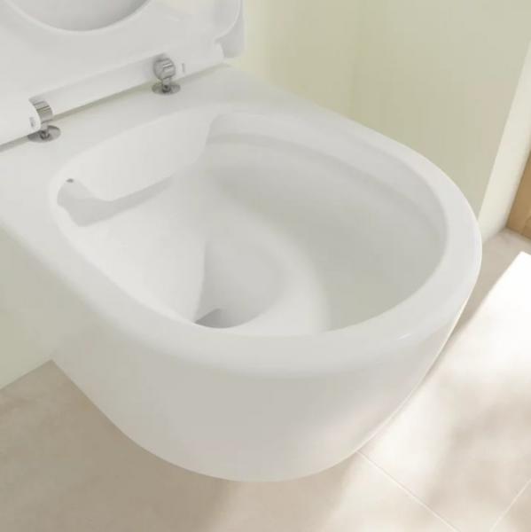 Villeroy & Boch Avento Rimless v&aelig;gh&aelig;ngt toilet inkl. s&aelig;de - Hvid